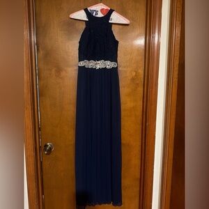 Jodi Kristopher Navy Blue Top with Black Label